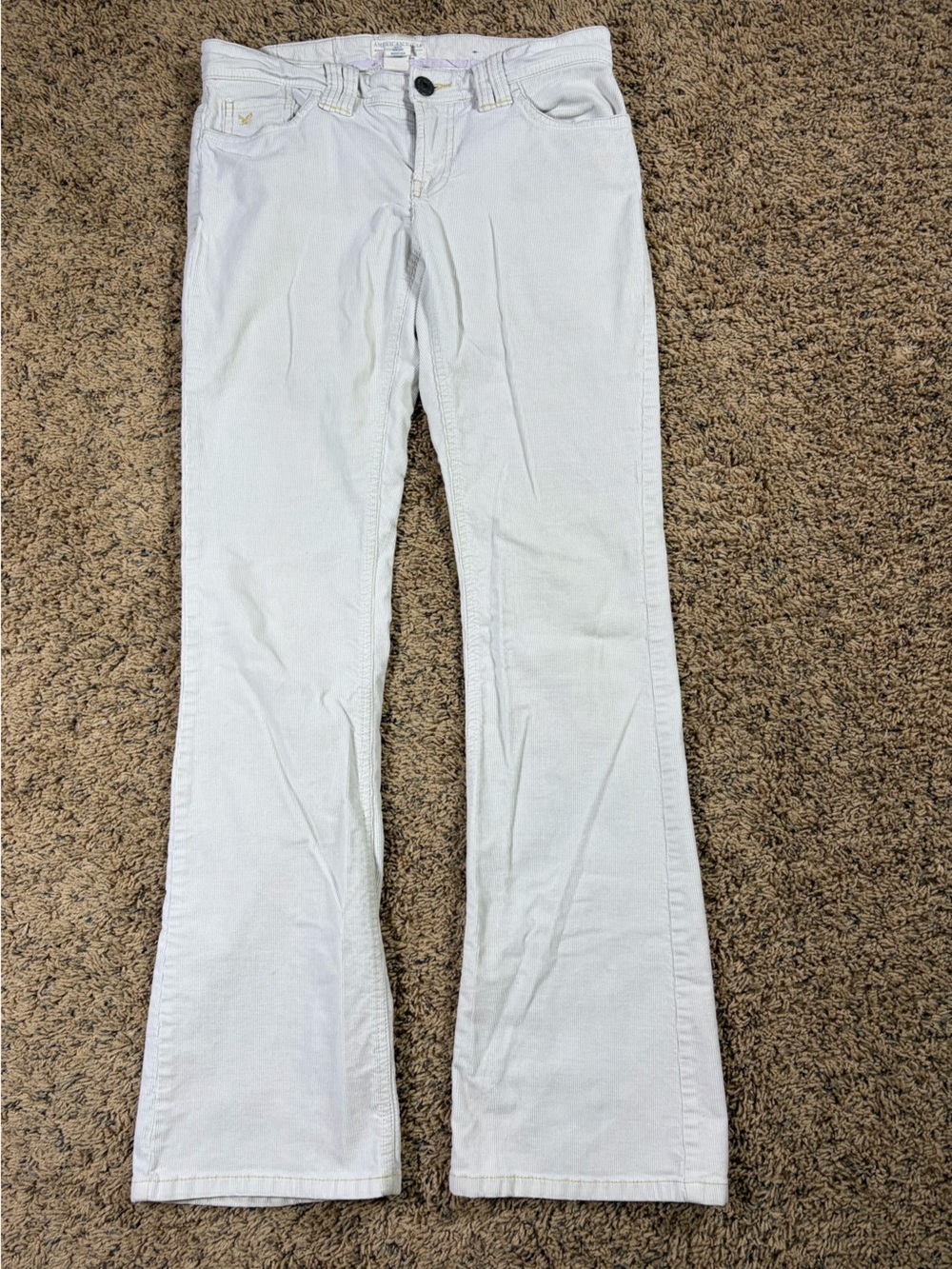 American Eagle Outfitters off-White Boot Cut corduroy Pants